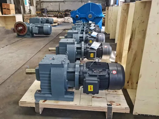 R RF Series Coxial Inline Shaft Speed Reducer Gearbox Helical Gear Motor