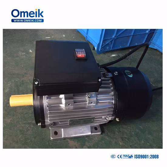 Motor de CA eléctrico de poco ruido y alto par, carcasa de aluminio asíncrono monofásico, condensadores duales, 230V